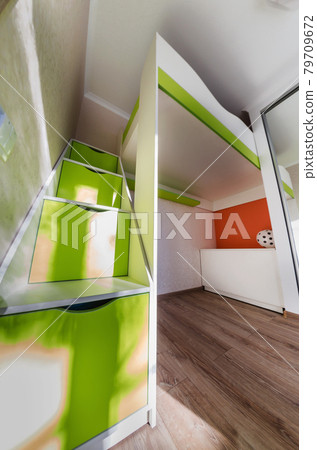 Workplace at a desk, in a children's room, home furnishings 79709672