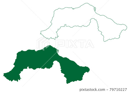 Boudh district (Odisha State, Republic of India) map vector illustration, scribble sketch Boudh map 79710227