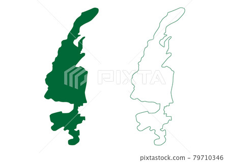 Imphal West district (Manipur State, Republic of India) map vector illustration, scribble sketch Imphal West map 79710346