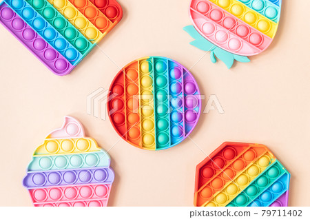 Rainbow Pop It Bubble Sensory Fidget Toy 79711402