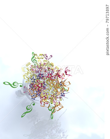 音符花束，6 種顏色，左垂直 79713897