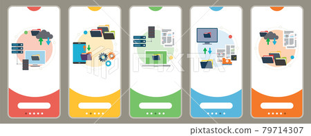 Computer, backup, report, data and cloud computing icons. Computer, backup, report, data and cloud computing icons. 79714307