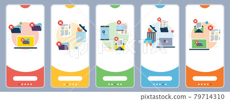 Computer, trash digital, documents and cloud computing icons. Computer, trash digital, documents and cloud computing icons. 79714310