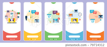 E-mail marketing, communication, notification, computer and marketing icons. E-mail marketing, communication, notification, computer and marketing icons. 79714312