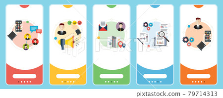 Marketing, communication, social media, relationship and metrics icons. Marketing, communication, social media, relationship and metrics icons. 79714313