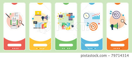 Marketing, strategy, analysis, communication and business icons. Marketing, strategy, analysis, communication and business icons. 79714314
