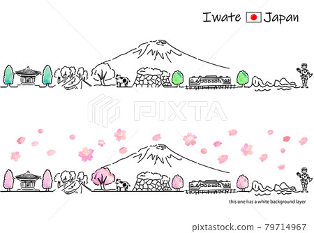 岩手縣春天街道的簡單線條畫集 岩手縣春天街道的簡單線條畫集 79714967