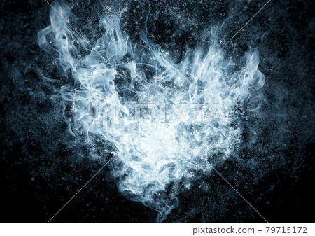 Illustration of a burning heart-shaped flame Illustration of a burning heart-shaped flame 79715172