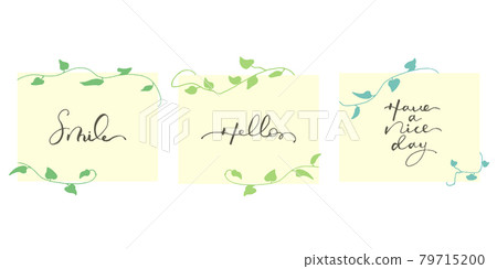 Handwritten grass and trees. Ivy illustration. Grass and trees frame for hand lettering message. Handwritten grass and trees. Ivy illustration. Grass and trees frame for hand lettering message. 79715200