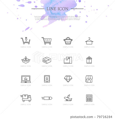 Highly versatile simple line icon 05 Highly versatile simple line icon 05 79716284