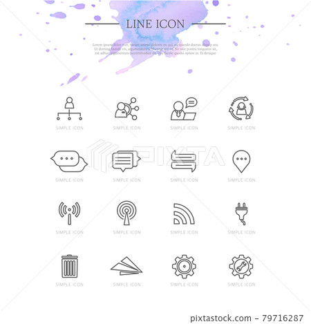 Highly versatile simple line icon 02 Highly versatile simple line icon 02 79716287