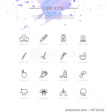 高度可用的簡單線條圖示 08 高度可用的簡單線條圖示 08 79716292