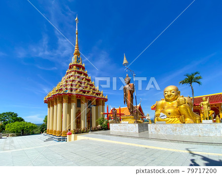 Uthaithani, Thailand - 23 May 2021:Wat Sangkat Rattana Khiri in Uthai Thani, a northern province of Thailand. Uthaithani, Thailand - 23 May 2021:Wat Sangkat Rattana Khiri in Uthai Thani, a northern province of Thailand. 79717200