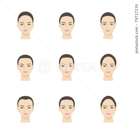 Face shape illustration set 79717239