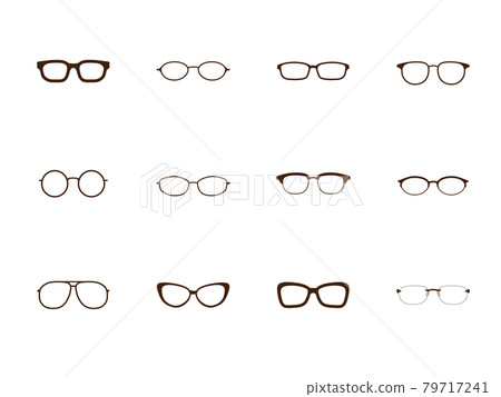 Glasses frame types icon set Glasses frame types icon set 79717241