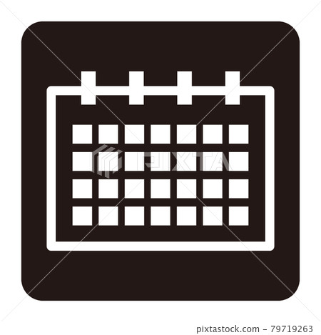 Simple calendar icon / white background 79719263