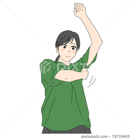 按摩左腋窩的女人 按摩左腋窩的女人 79719405