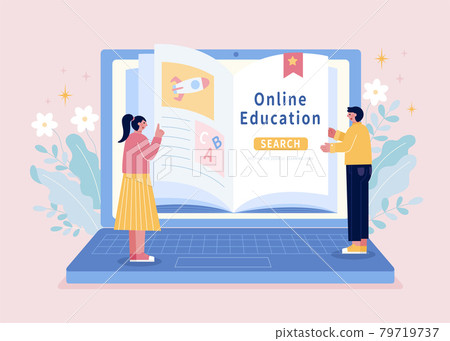 Online learning on laptop 79719737