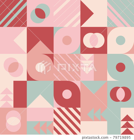 Seamless pattern, geometry shapes in pink and blue tones Seamless pattern, geometry shapes in pink and blue tones 79719895