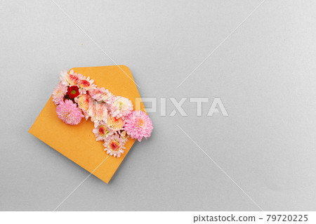Blank paper with copy space and flower buds Blank paper with copy space and flower buds 79720225