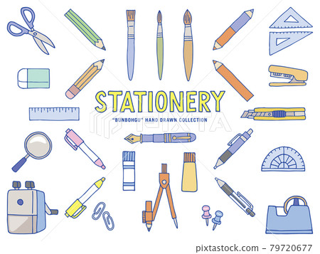 Hand-drawn stationery set-01 Hand-drawn stationery set-01 79720677