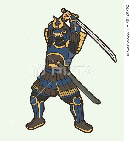 Samurai Warrior with Weapon and Armor Ronin Japanese Soldier Fighter Action Graphic Vector Samurai Warrior with Weapon and Armor Ronin Japanese Soldier Fighter Action Graphic Vector 79720702