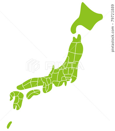 日本地圖鬆散變形,沒有縣名 日本地圖鬆散變形,沒有縣名 79721889