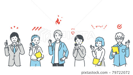 Illustration material of a positive business person 79722072