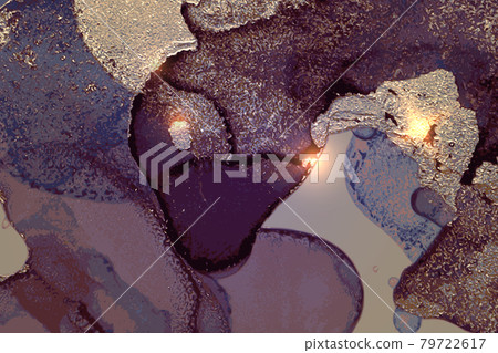 Amethyst and gold abstract marble pattern with sparkles Amethyst and gold abstract marble pattern with sparkles 79722617