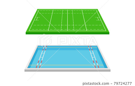 Pitch or Sports Ground as Outdoor Playing Area for Various Sport Vector Set Pitch or Sports Ground as Outdoor Playing Area for Various Sport Vector Set 79724277