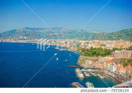 Aerial view of Sorrento city, Amalfi coast, Italy 79726134