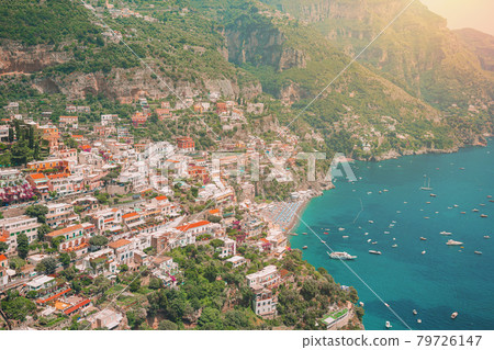Beautiful coastal towns of Italy - scenic Positano in Amalfi coast Beautiful coastal towns of Italy - scenic Positano in Amalfi coast 79726147