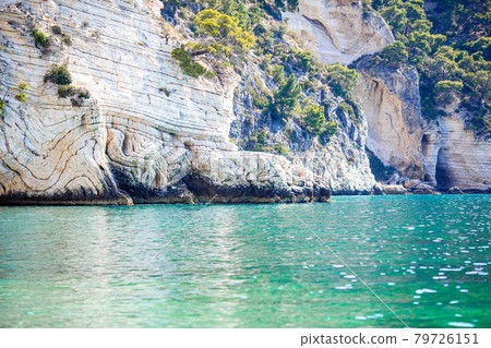 Stunning beautiful gorgeous view of tropical white beach and sea on sunny summer day Stunning beautiful gorgeous view of tropical white beach and sea on sunny summer day 79726151