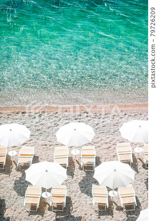 Beautiful beach with clear water in the reserve Gargano 79726209