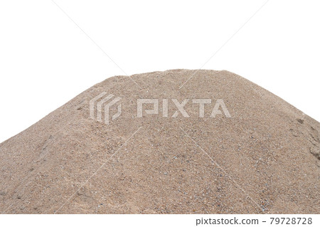 Pile of desert sand isolated on white background. Sand dunes. Pile of desert sand isolated on white background. Sand dunes. 79728728