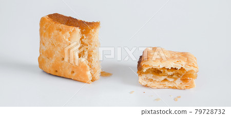 Traditional pineapple jam in roll pies. 79728732