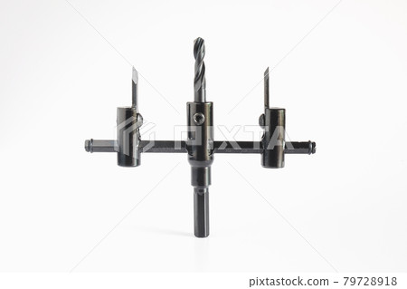 Adjustable hole saw circle cutter with pilot drill bit. 79728918