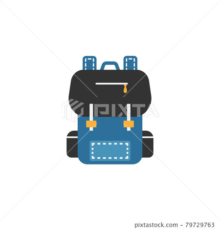 Backpack flat icon, Education and school element - Stock Illustration ...