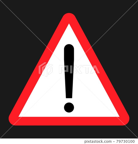 Warning hazard sign flat icon 79730100