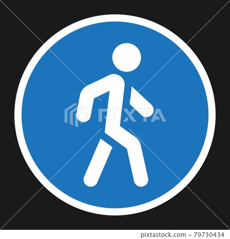 Footpath sign flat icon, Traffic and road sign - Stock Illustration ...