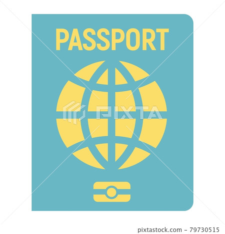 Passport flat icon, travel and citizenship 79730515