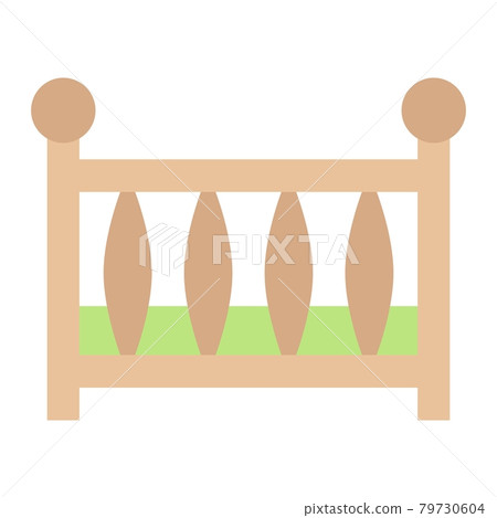 Baby crib flat icon, baby cot and bed Baby crib flat icon, baby cot and bed 79730604