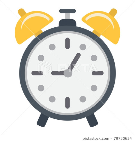 Alarm clock flat icon, time and deadline 79730634