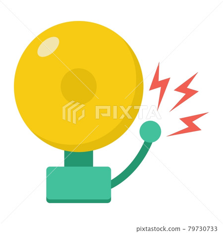 Fire alarm flat icon, intruder alarm and security - Stock Illustration ...