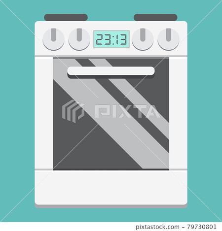 Gas stove flat icon, kitchen and appliance Gas stove flat icon, kitchen and appliance 79730801