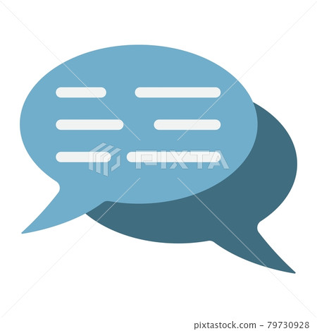 Speech bubbles flat icon, seo and development 79730928
