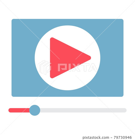 Video Marketing flat icon, seo and development Video Marketing flat icon, seo and development 79730946