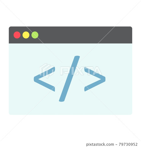 Custom coding flat icon, seo and development Custom coding flat icon, seo and development 79730952
