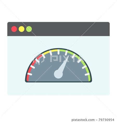 Page Speed flat icon, seo and development Page Speed flat icon, seo and development 79730954