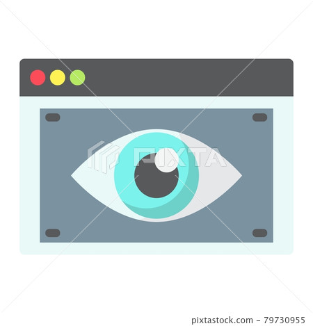 Web Visibility flat icon, seo and development Web Visibility flat icon, seo and development 79730955
